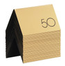 Cal Mil - 5" x 3" Gold/Black #26-50 Double-Sided Table Number Tents - 22625B11