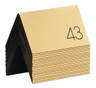 Cal Mil - 5" x 3" Gold/Black #26-50 Double-Sided Table Number Tents - 22625B11