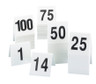 Cal Mil - 3" x 3" White/Black #26-50 Double-Sided Table Number Tents - 2271