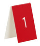 Cal Mil - 3.5" x 5" Red/White #1-25 Table Number Tents - 271A1