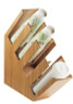 Cal Mil - 4.5" Bamboo 4-Compartment Cup & Lid Organizer - 2048460