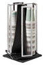 Cal Mil - 10" Cinderwood 4-Section Revolving Cup & Lid Organizer - 380387