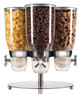 Cal Mil - 13.5" Turn N Serve Platinum Rotating 4-Canister Cereal Dispenser - 3514439