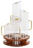Cal Mil - 12" Walnut Rotating Cereal Dispenser - 72378