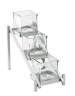 Cal Mil - 6.25" One by One Silver Three Tier Display W/ Jars - 114974