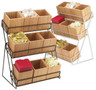Cal Mil - 13" Iron Silver 9 Bin Tiered Display W/ Bins - 181739
