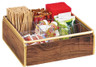 Cal Mil - 12" Mid-Century Brass 9 Section Condiment Organizer - 370746