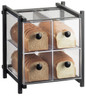 Cal Mil - 14" One By One Black 4-Drawer Bread Display Case - 114613