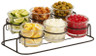 Cal Mil - 19" Madison 2 Tier Condiment Display W/ 6 Glass Jars (32 oz) - 226013213