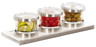 Cal Mil - 16" Luxe Metal Chilled Mixology Condiment Jar Display W/ 3 Hinged Glass Jars (16 oz) - 3492415HL
