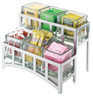Cal Mil - 14" Mission Silver 2 Tier Condiment Jar Display W/ 6 Glass Jars - 172339
