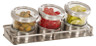 Cal Mil - 13.5" Mixology Chilled Condiment Jar Display W/ 3 Notched Lid Glass Jars (16 oz) - 1850455NL