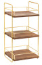 Cal Mil - 13" Mid Century Brass 3 Tier Merchandiser - 3704346