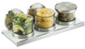 Cal Mil - 16" Luxe Mixology Chilled Condiment Jar Display W/ 3 Solid Lid Glass Jars (16 oz) - 3492415
