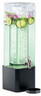 Cal Mil - 3 Gallon Classic Black Acrylic Square Beverage Dispenser W/ Ice Chamber & Base - 11123A13