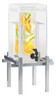 Cal Mil - 1.5 Gallon One by One Silver Beverage Dispenser W/ Infusion Chamber & Base - 11321INF74