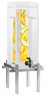 Cal Mil - 5 Gallon One by One Silver Beverage Dispenser W/ Infusion Chamber & Base - 11325INF74
