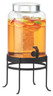 Cal Mil - 2 Gallon Soho Black Beverage Dispenser W/ Ice Chamber & Base - 1580213
