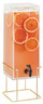 Cal Mil - 3 Gallon Mid-Century Brass Square Beverage Dispenser W/ Ice Chamber & Base - 22002346
