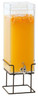 Cal Mil - 3 Gallon Mid-Century Brass Square Beverage Dispenser W/ Infusion Chamber & Base - 220023INF46