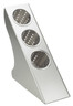 Cal Mil - 6" 3-Cylinder Faux Stainless Steel Vertical Flatware / Condiment Display - 1232