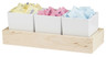 Cal Mil - 12.75"  Blonde Condiment Station W/ 3 Melamine Jars -22376371