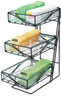 Cal Mil - 7.5" Glacier Tea Center Display W/ Faux Glass Bins - 1235TEA