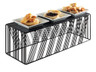 Cal Mil - 7" x 20.2" x 7" Portland Black Rectangular Riser - 4103713