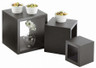 Cal Mil - 5", 7" & 9" Midnight Wooden Cube Riser Set - 191596
