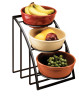 Cal Mil - 12" Mission 3 Tier Round Bowl Display Stand - 17121013