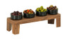 Cal Mil - 20" x 6" Sydney Walnut Rectangular Taper Riser - 23602678