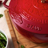 Staub - 4.9L (5 QT) Cast Iron Cherry Snake Lid Cocotte - 1032794