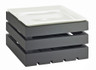 Cal Mil - 12" x 7" Midnight Bamboo Square Crate Riser - 3332796