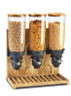Cal Mil - 19.25" Madera Triple Canister Free Flow Cereal Dispenser - 3576399FF