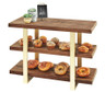Cal Mil - 32" Mid-Century 3 Tier Brass Frame Riser - 363799