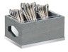 Cal Mil - 9.5" Ashwood 3-Compartment Flatware Display - 381183