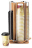 Cal Mil - 9" Bamboo Revolving Cup & Lid Organizer - 1468