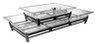 Cal Mil - 48" Black 2 Tier Ice Housing System W/ Ice Pan, Drainage Hose & LED Light - IP40213