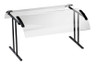 Cal Mil - 73.25" Black Double-Face Tabletop Sneeze Guard - 2027613