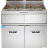 Vulcan - VK Series 100 lb PowerFry5 Natural Gas Floor Fryer w/ Analog Controls, 2 Tanks & KleenScreen Filtration - 2VK45AF