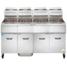 Vulcan - VK Series 200 lb PowerFry5 Natural Gas Floor Fryer w/ Analog Controls, 4 Tanks & KleenScreen Filtration - 4VK45AF