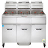 Vulcan - VK Series 270 lb PowerFry5 Liquid Propane Floor Fryer w/ Analog Controls, 3 Tanks & KleenScreen Filtration - 3VK85AF