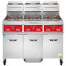 Vulcan - TR Series 270 lb PowerFry3 Liquid Propane Floor Fryer w/ Computer Controls, 3 Tanks & KleenScreen Filtration - 3TR85CF