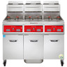 Vulcan - TR Series 270 lb PowerFry3 Natural Gas Floor Fryer w/ Computer Controls, 3 Tanks & KleenScreen Filtration - 3TR85CF