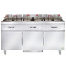 Vulcan - ER Series 150 lb Electric Floor Fryer w/ Analog Controls, 3 Tanks, KleenScreen Filtration & 480V - 3ER50AF-2