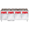 Vulcan - ER Series 200 lb Electric Floor Fryer w/ Computer Controls, 4 Tanks & KleenScreen Filtration & 480V - 4ER50CF-2