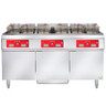 Vulcan - ER Series 255 lb Electric Floor Fryer w/ Computer Controls, 3 Tanks, KleenScreen Filtration & 208V - 3ER85CF-1