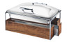 Cal Mil - 23" Mid-Century Chafer W/ Chrome Trim - 370549