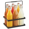 Cal Mil - 11"  6 Glass Pitcher Caddy W/ 32 oz. Glass Bottles - 366013