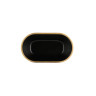 Elite Global Solutions - Kobe 45 oz Oval Bowl W/ Gold Rim Decal (3 Per Case) - B249102-GLDB